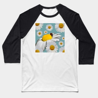 Daisy Floral Print Happy Inspirational Design Cute Daisies Home Decor & Gifts Baseball T-Shirt